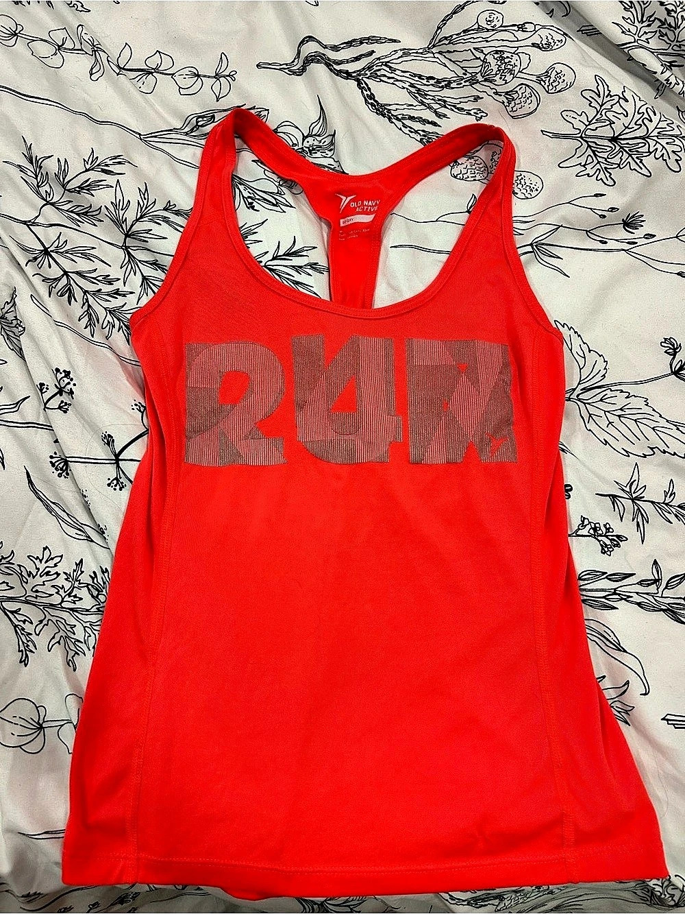 Old Navy Active Go-Dry Run Tank Top Red Medium